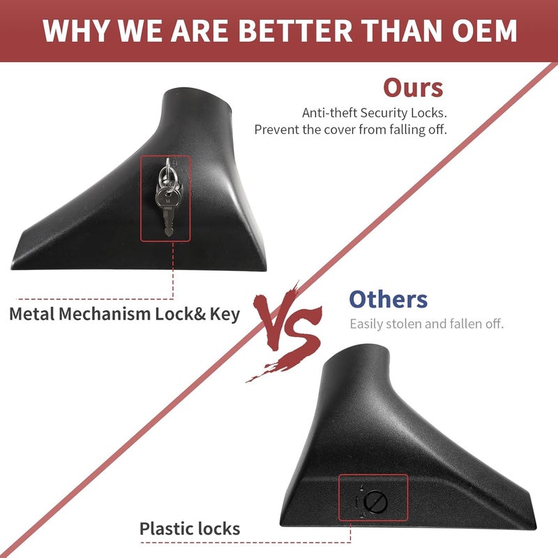 KINGGERI Lockable 260LBS Roof Rack Cross Bars Compatible with Nissan Rogue 2021 2022 2023 2024 2025 2026 SV SL Platinum with Flush Roof Rails, Heavy Duty Anti-Theft Aluminum Roof Rails Crossbars - Image 3